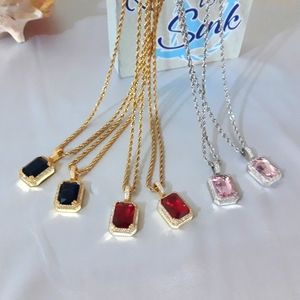 Stainless zodiac stone necklace